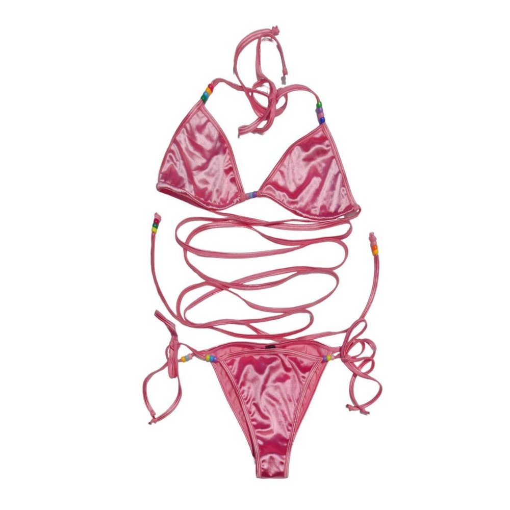 Dolls Kill Club Exx Beats As One Lingerie Set - Baby Pink Kandi Set